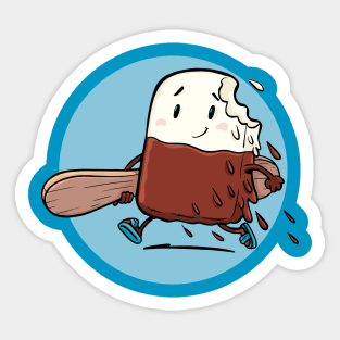 surfer ice cream Sticker